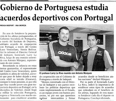 Foto Jornal Indesport ( Guanare Venezuela )